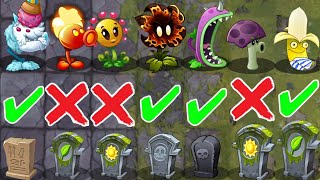 All Plant Use 1 Power UP VS All Tombestone || Who Will Win || Pvz2