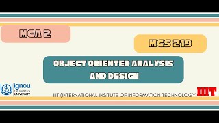 MCA 2 MCS 219 PART 3 Object Oriented Analysis and Design