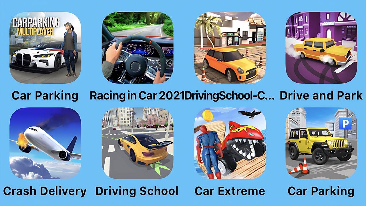 Car Parking, Racing in Car 2021, Driving School and More Car Games iPad Gameplay