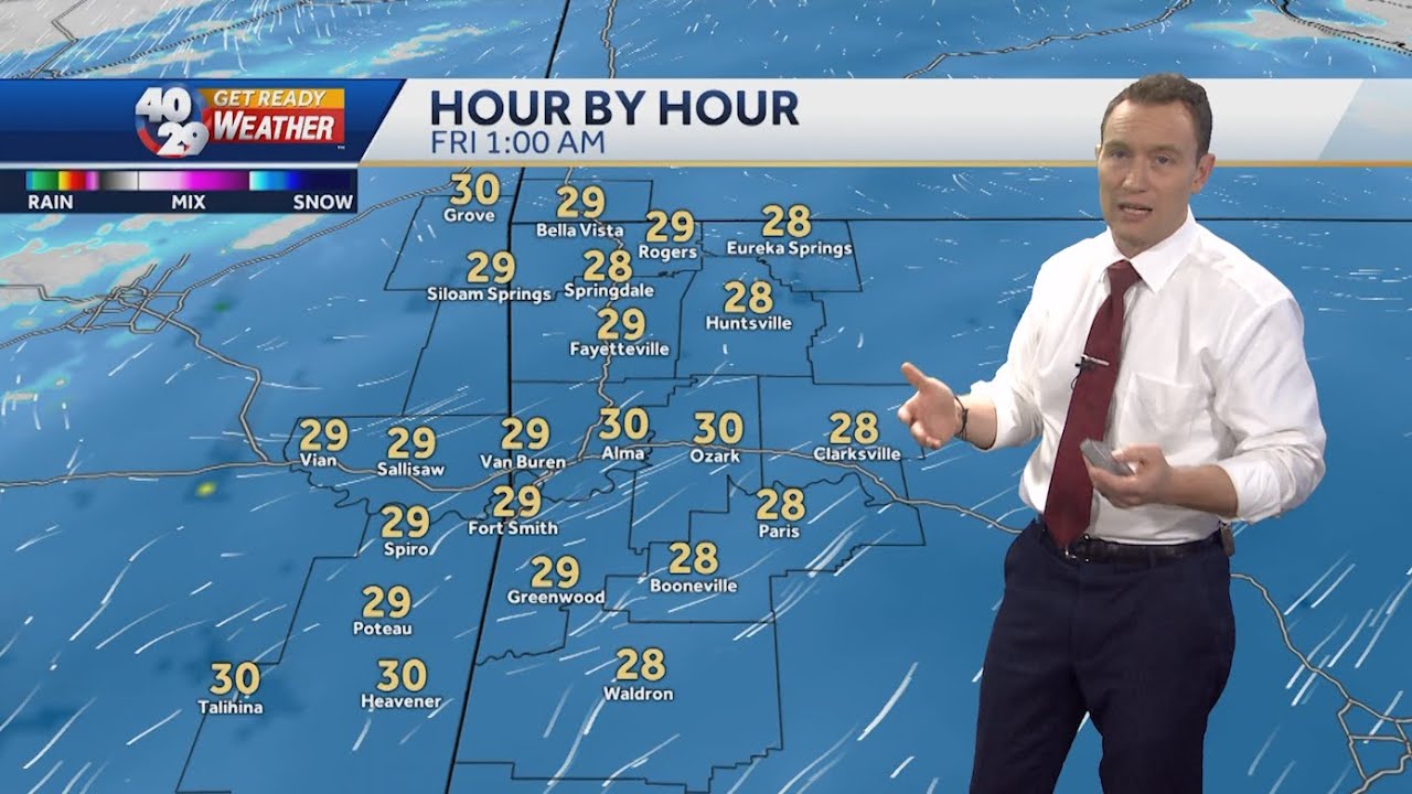 Snow to fall through the area overnight and into tomorrow morning - YouTube