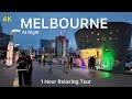 Exploring melbourne city at night docklands 1 hour relaxing walking tour