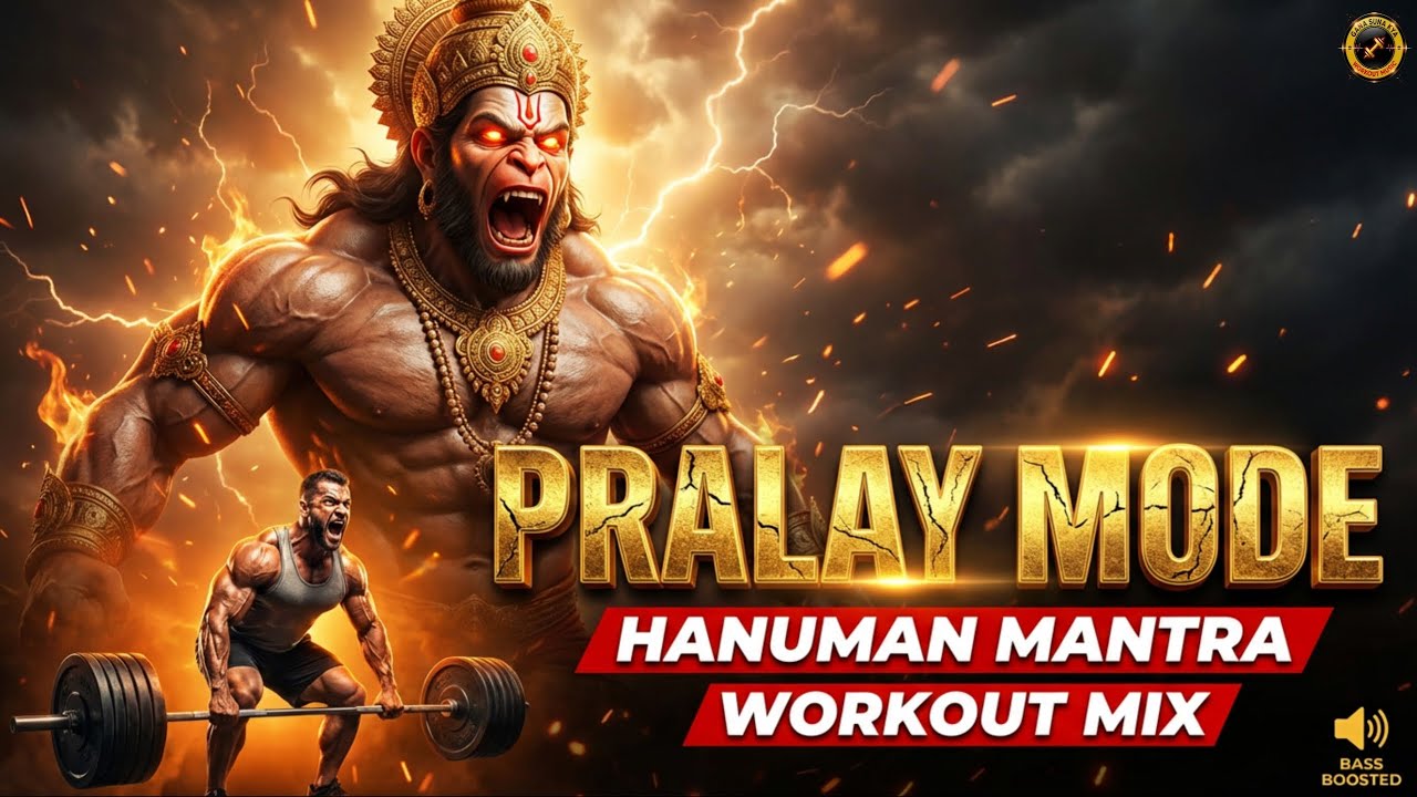 Veer Hanuman Mantra Chant Workout | PRALAY (DESTRUCTION) Rage Mix 🔥 (Bass Boosted Gym Motivation)
