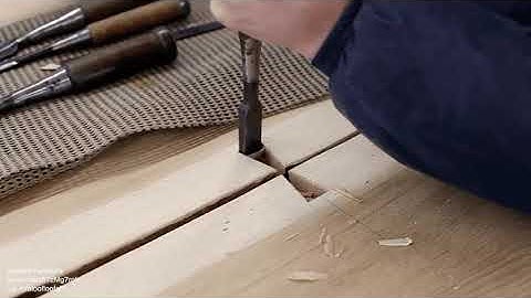 Butterfly joint used to hold two slabs of wood together