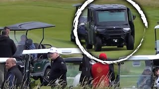 Armored Golf Cart Protects President Donald Trump Golfing in Scotland screenshot 5