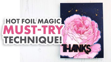 Gilded Rose Hot Foil Card Tutorial | Stunning Foiling & Stenciling Techniques for Paper Crafters