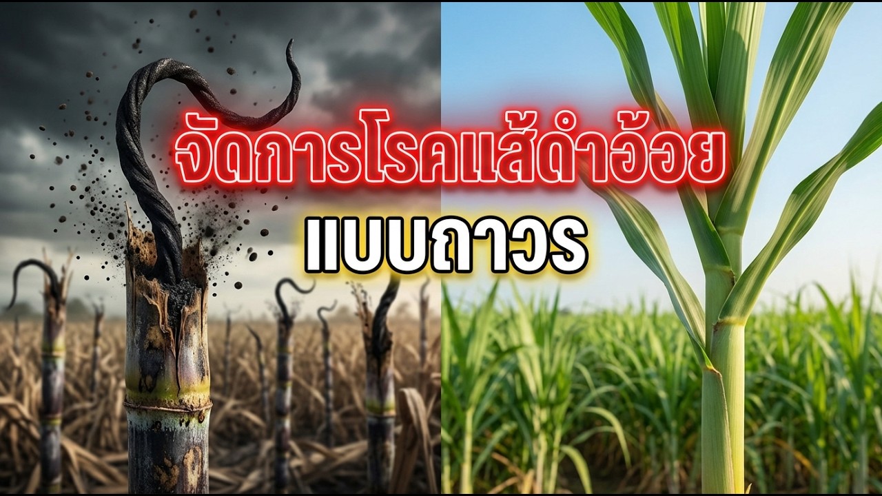 วิธีจัดการ โรคแส้ดำ ในอ้อยขอนแก่น ขั้นเด็ดขาด! ห้ามฟันมั่ว เชื้อฟุ้งกระจาย