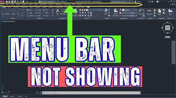 autocad not showing menu bar | autocad how to show menu bar