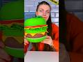 Chocolate Apple Burger🍏🍔 VS Real 🍏🍔 Challenge Part 17 #shorts #youtubeshorts #trending