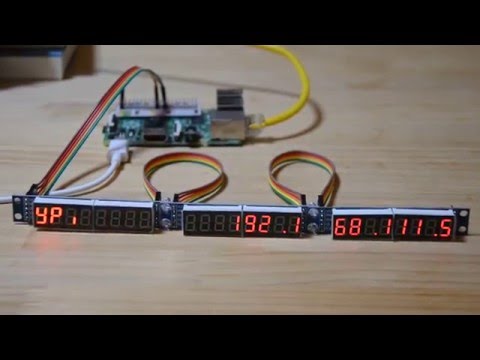 Raspberry Pi と 7セグLED（MAX7219駆動SPI接続）で作るスクロール時計