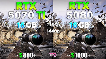 RTX 5070 Ti vs RTX 5080 - Comparison with New Drivers | 1440p & 4K