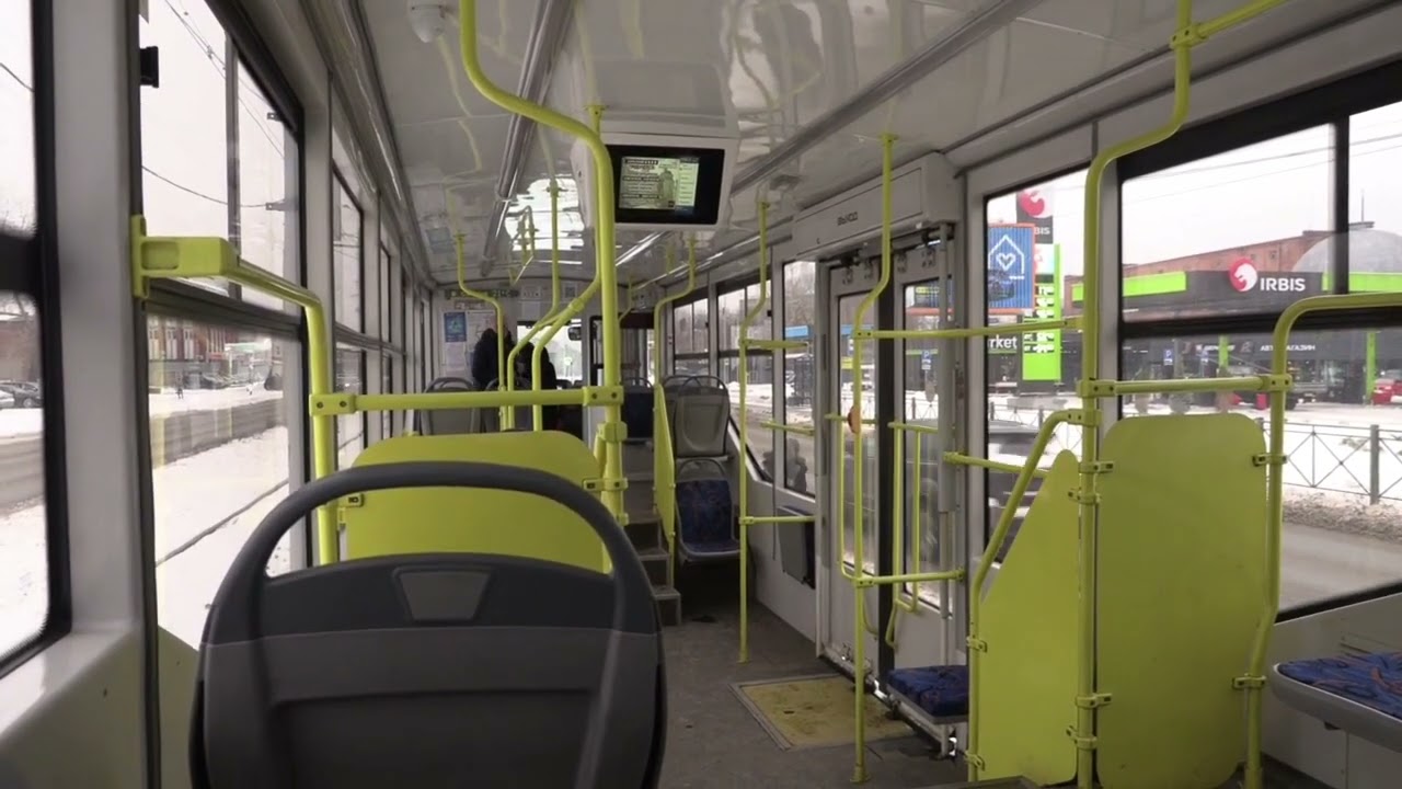 KAZAN TRAM! Казань. Маршрут трамвая №3, Ж/Д Вокзал - ул.Глазунова, трамвай 71-407-01 №1114