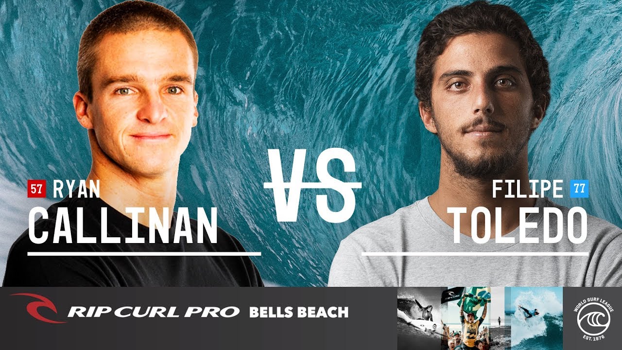 surfers security Ryan Callinan vs. Filipe Toledo - Semifinals, Heat 1 - Rip Curl Pro Bells Beach 2019