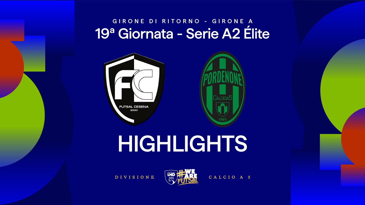 Futsal Cesena-Pordenone 6-4 | Gol e HL | 19ª giornata | Serie A2 Élite 25/26 - A