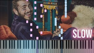 Post Malone ft. Young Thug - Goodbyes | How To Play Piano Tutorial [SLOW] + Sheets