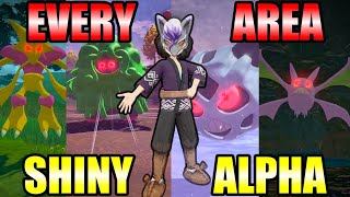 I Found a SHINY ALPHA in EVERY AREA in Pokémon Legends Arceus