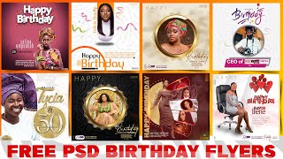 PSD - FREE BIRTHDAY FLYER TEMPLATE - 100% EDITABLE PART 1 - PHOTOSHOP TUTORIALS