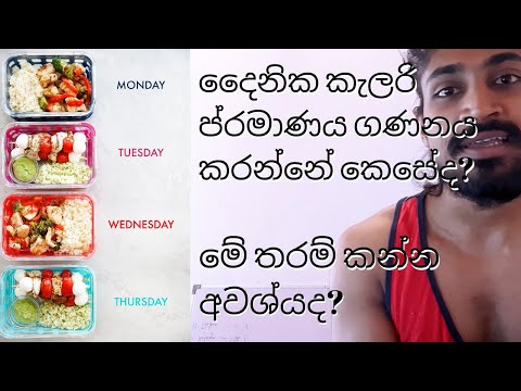 How to calculate the daily calorie intake දනක කලර පරමණය ගණනය කරනන කසද