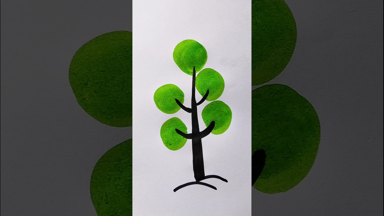 Рисование деревьев для детей 