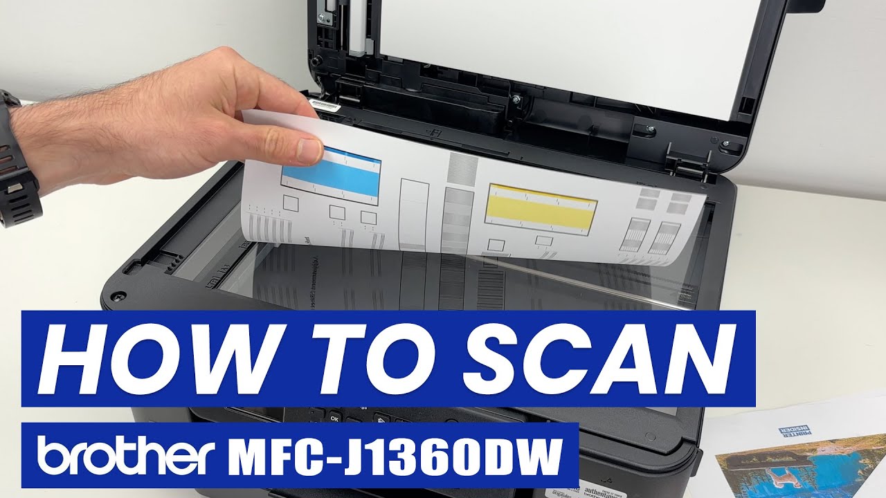 How to Scan Using the Brother MFC-J1360DW Printer - YouTube