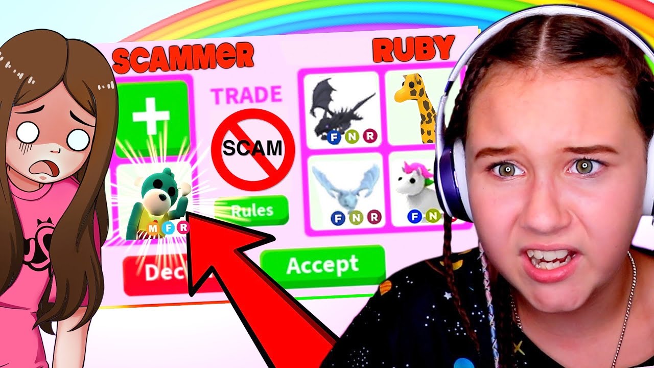 How To Scam In Adopt Me Rip Offs Exposed Roblox Youtube - ruby rube playing roblox adopt me