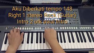 KEYBOARD TUNGGAL TUTORIAL AKU DIBERKATI GMS +STYLE FULL INTRO,INTERLUDE+ENDING