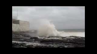 Hook Head Lighthouse Battered By Storm.mp4