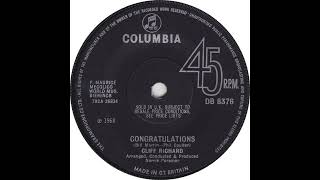 UK New Entry 1968 (63) Cliff Richard - Congratulations