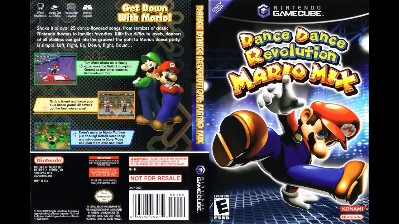 Dance Dance Revolution with MARIO (マットコントローラ同梱) o7r6kf1 Dance Dance Revolution Mario Mix Bundle GameCube Mat Pad