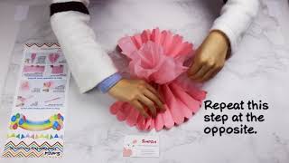 How to Assemble Tissue Paper Flower Pom Poms