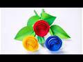 Easy Paper Roses 🌹 | Simple DIY Paper Flower Tutorial