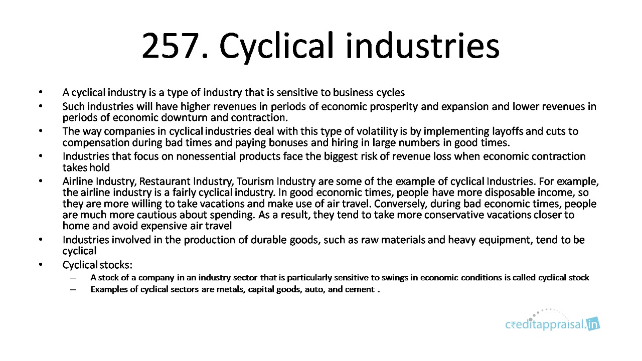 257. Cyclical industries YouTube