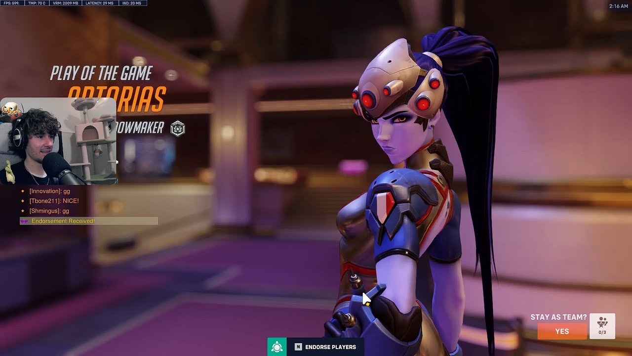 POTG! COLOURHEX доминирует в соревновательных играх за Вдоводела — OVERWATCH 2, 19-й сезон