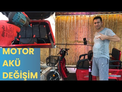 Üç tekerlekli motor akü değişimi 