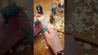 Carving a moose canadian moose ornament.  pattern https://payhip.com/b/5abLV