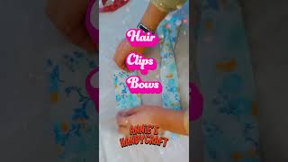 DIY Hair Bow Clips with Fabric | Easy and Cute Hair Accessory Tutorial #hair #diy #viral #viralvideo