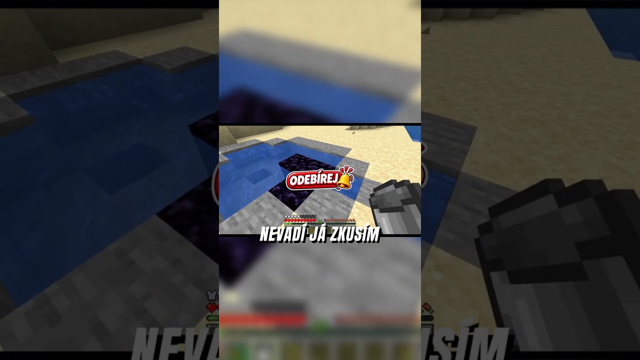 Minecraft fail nebo win? Výroba obsidiánu #minecraft #shorts #fail