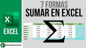 Cómo SUMAR en Excel ➕ 7 métodos