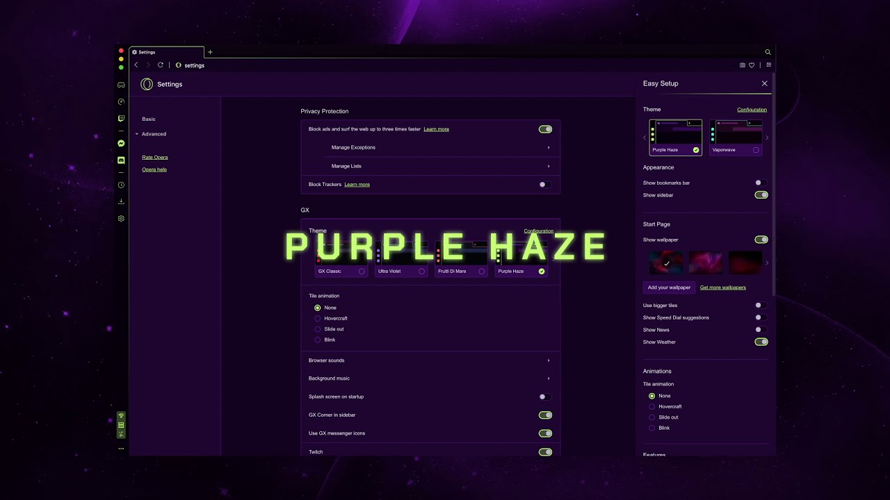 Opera Gx Fully Customize Your Browser S Design Youtube