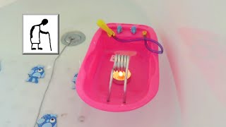 I put a pop pop toy bath in my real bath Shorter video