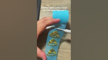 UV Resin Gold Bezel Pet Name Tag Part 1 #uvresin #resin #dogtag #cat #dog