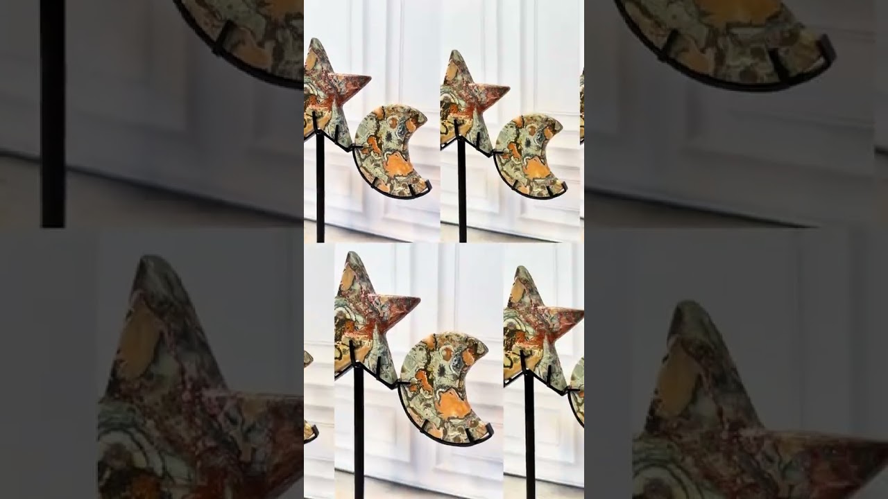 Video preview: Money Agate or Golden Healer Star and Moon Sets