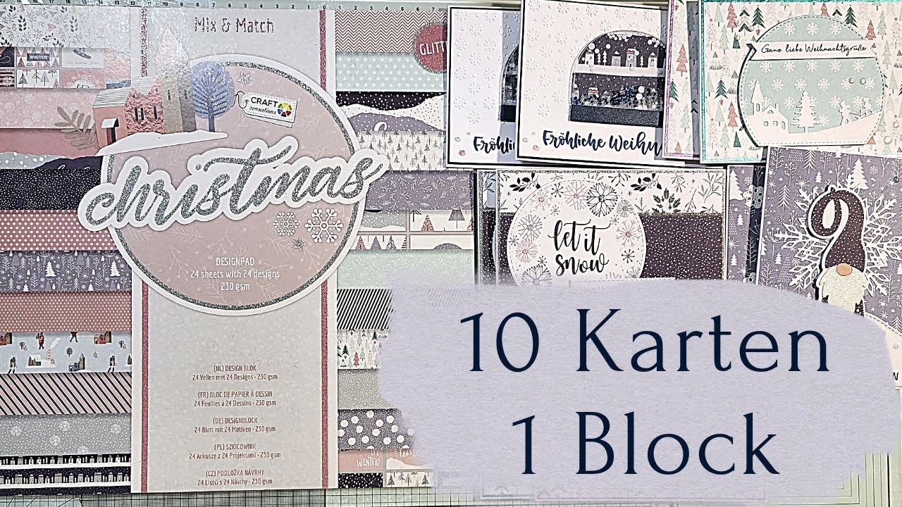 10 Karten 1 Block von Action |  Christmas Designpad | Mix&Match  