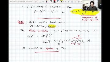 Banach-valued Analysis, Lecture 19 part 1: Fourier multipliers with operator-valued symbols