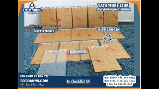 Checklist a4 in logo công ty, Kệ checklist tatamimi #tel0943971983 #tatamimi @tatamimishop