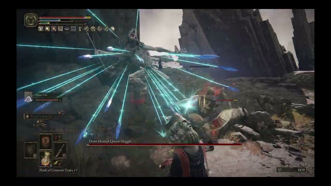 ELDEN RING - Demi-Human Queen Maggie (Hermit Village) Boss Fight (Solo)