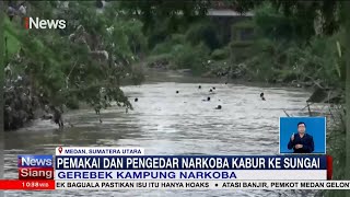 Polisi Gerebek Kampung Narkoba di Medan, Pemakai dan Pengedar Kabur ke Sungai #iNewsSiang 01/02