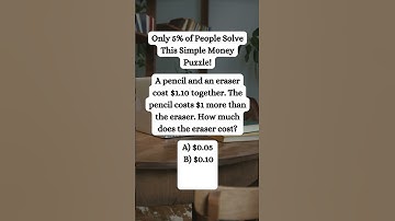 Solve This Simple Money Puzzle: Only 5% Get It Right!  #riddlemathworld #hopoe #canyouanswer