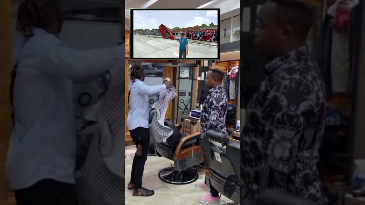 tukang cukurnya kurang fokus 