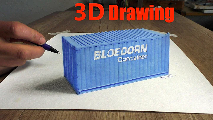 Drawing a Bloedorn container/ 3D Trick Art