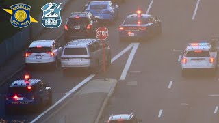Police Escort Michigan State Police Escorts VIP To NFL Draft - 2024